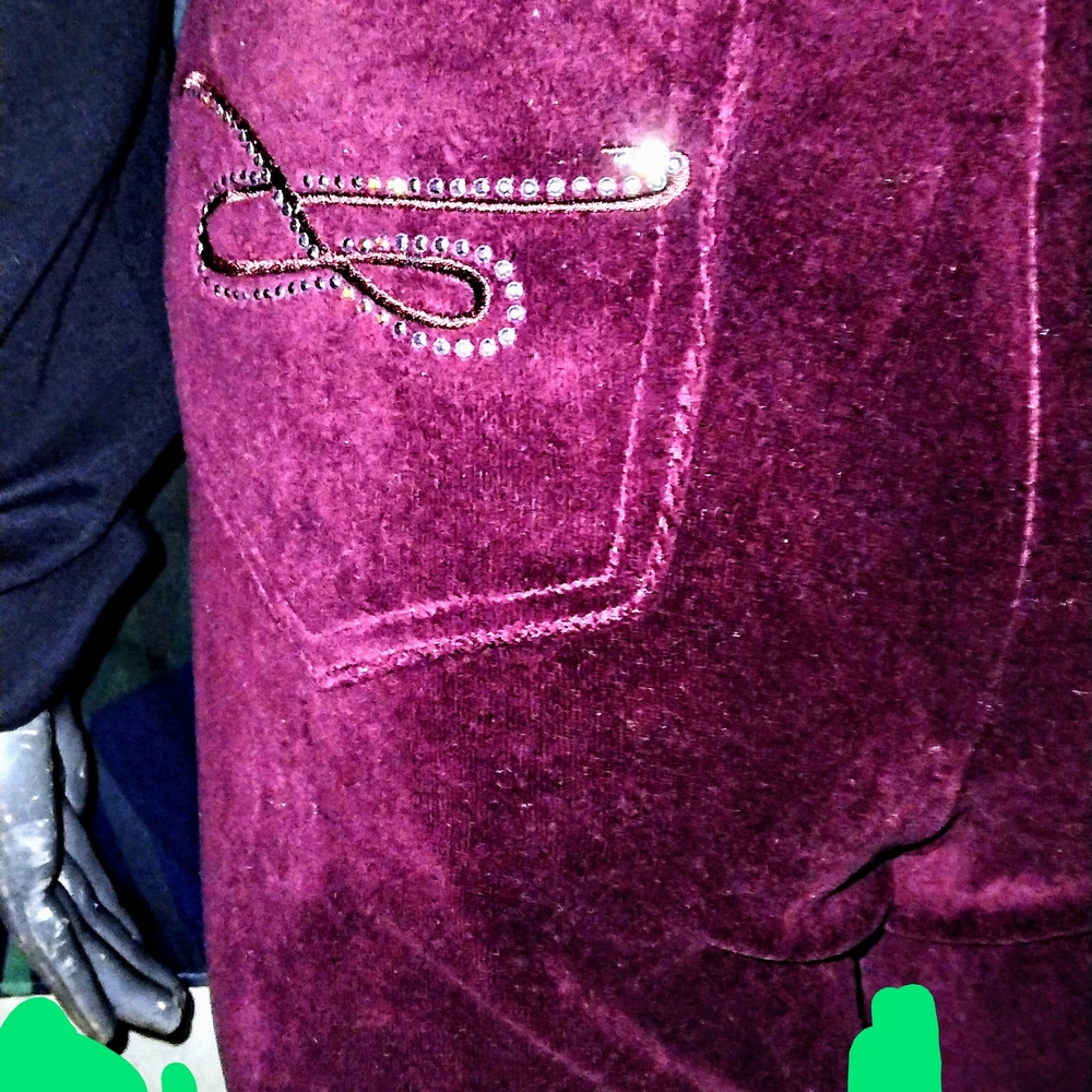 Plush Purple Pants with Rhinestone Detail